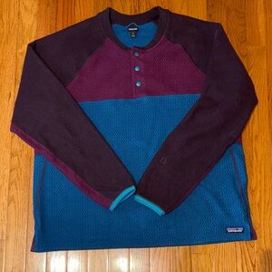 Patagonia Women’s R1 Air Henley - XL, Lagon Blue, multi color